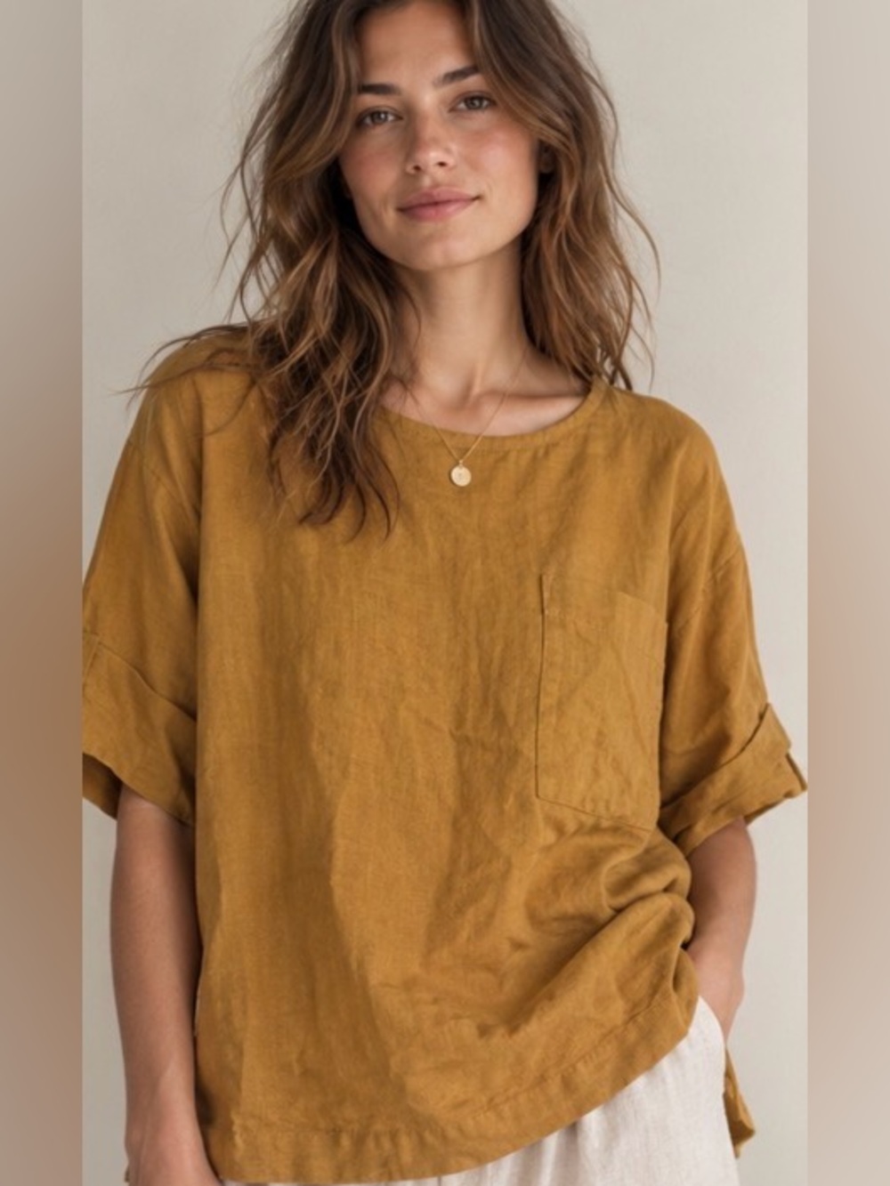 ZARA Relaxed Linen Top
